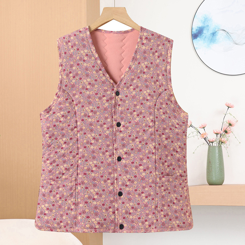 Téli mellény idős nőknek, poliészter anyag (>95%), casual stílus, normál hossz 50–65 cm, 2024 tél