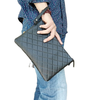 Mini Dragon portofel clutch masculin din piele PU – model geometric gravat, impermeabil, căptușeală din nylon, stil de afaceri