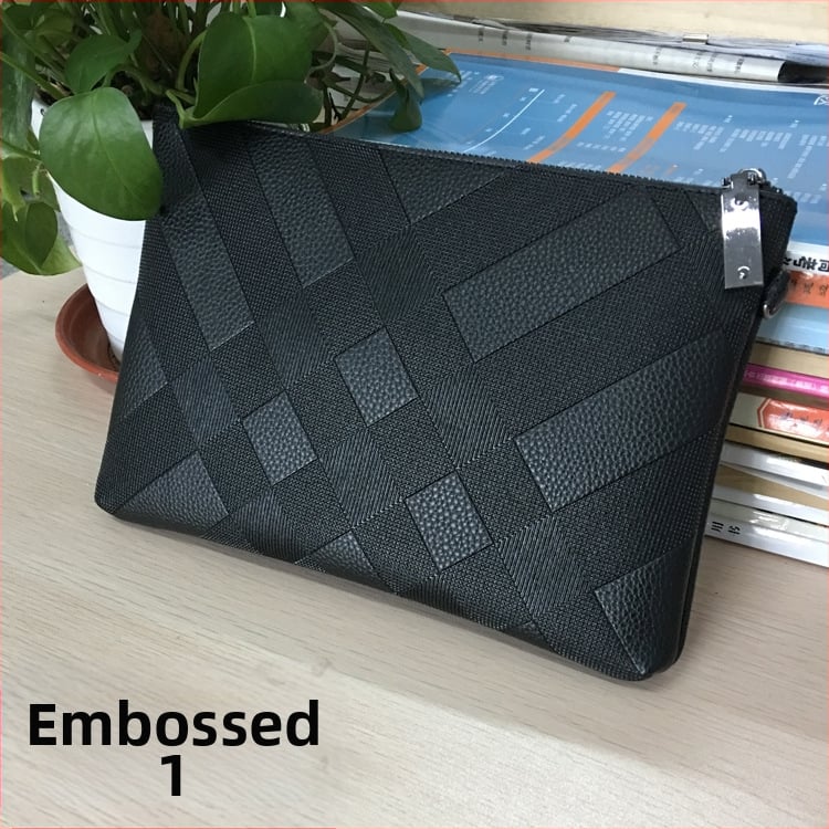 Mini Dragon portofel clutch masculin din piele PU – model geometric gravat, impermeabil, căptușeală din nylon, stil de afaceri