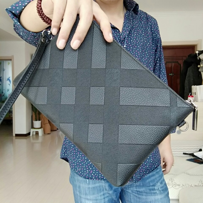 Mini Dragon portofel clutch masculin din piele PU – model geometric gravat, impermeabil, căptușeală din nylon, stil de afaceri