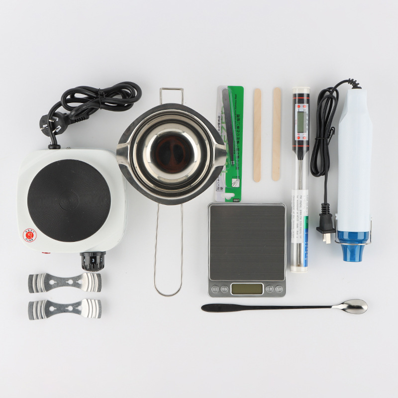 Mingmens aromaterápiás gyertya készítő készlet — kézműves eszközök indukciós főzőfelülettel, viasz fazékkal és hőmérővel