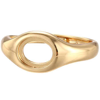 Réz gyűrűtartó, állítható nyílású, ovális forma, uniszex eredeti dizájn, elektroplátolt felület