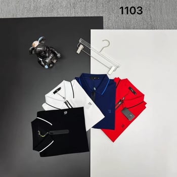 Polo bărbătesc, croială Slim Fit, din bumbac 96%+, mâneci scurte, respirabil și absorbant de transpirație, broderie