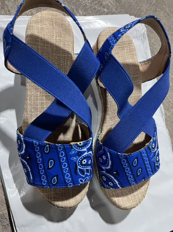 Sandale romane pentru femei, vârf în formă de gură de pește, partea superioară din plasă, talpă din cauciuc, toc înclinant 3–5 cm, curea elastică