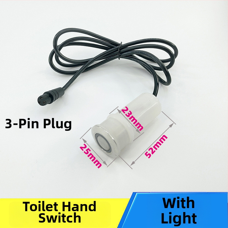 WC pulzusszelepes vezérlő – PVC, egységes kivitel, modell AC-001, öblítési mód, felső végén lévő gomb
