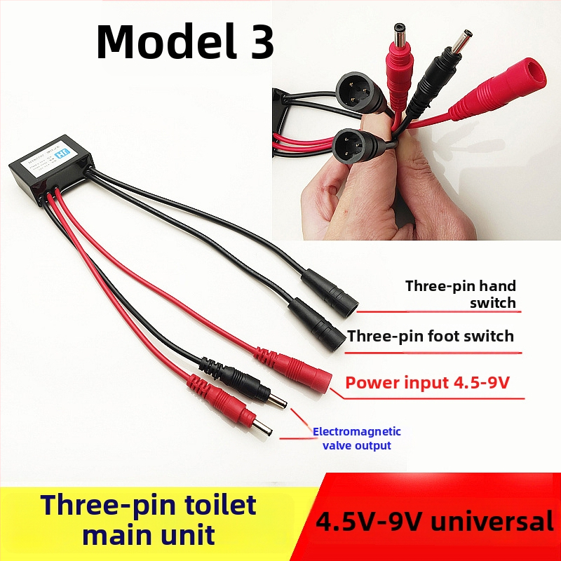 WC pulzusszelepes vezérlő – PVC, egységes kivitel, modell AC-001, öblítési mód, felső végén lévő gomb