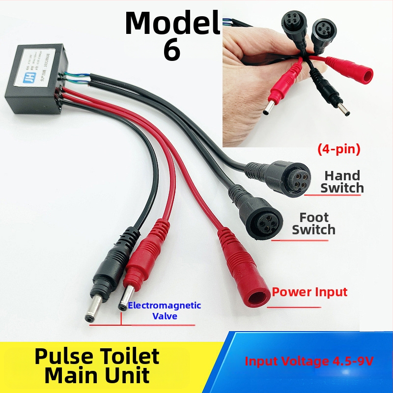 WC pulzusszelepes vezérlő – PVC, egységes kivitel, modell AC-001, öblítési mód, felső végén lévő gomb