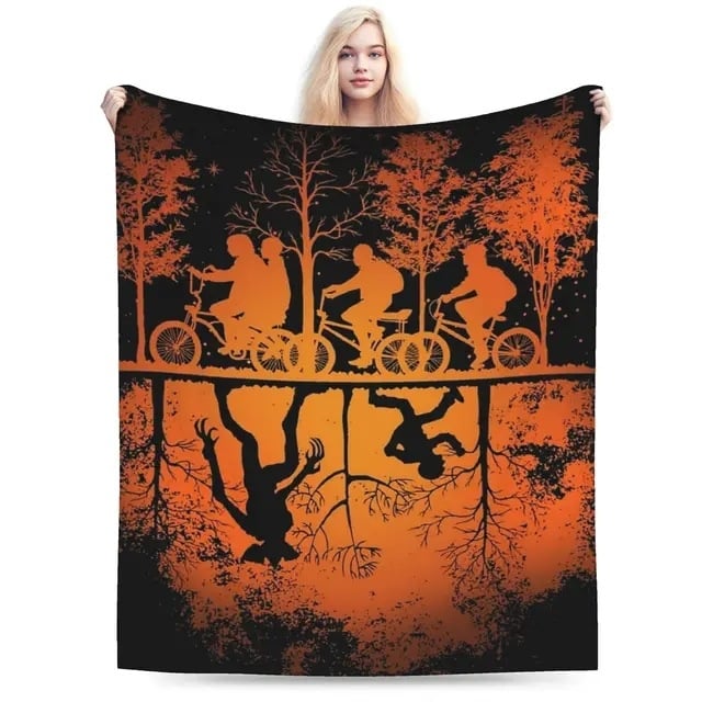 Cuvertură cu imprimeu litere, poliester moale, stil european-american, primăvară și toamnă, micșorare 2–4%, personalizare disponibilă