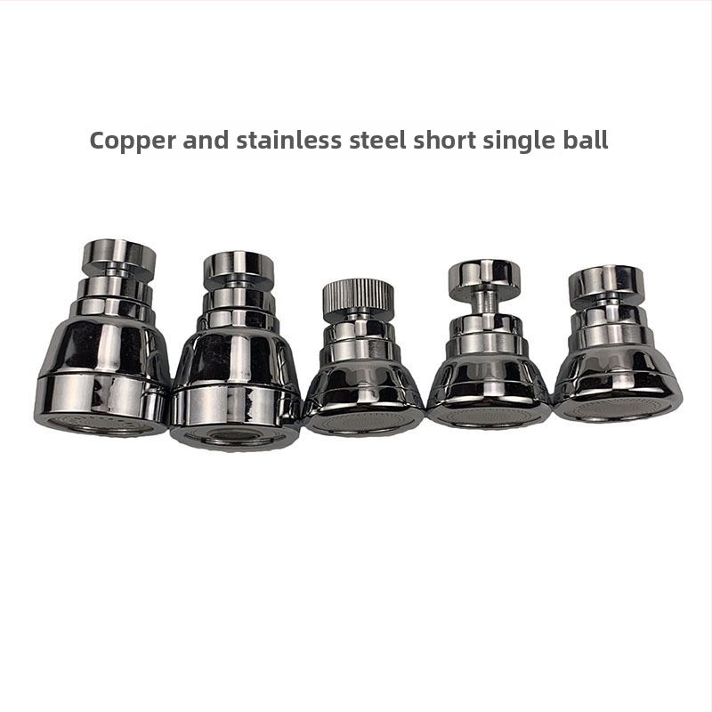 Filtračná hubica na kohútik, nerezová oceľ, univerzálne otáčajúci sa výstup s tromi úrovňami toku, kryt proti striekaniu a predĺženie