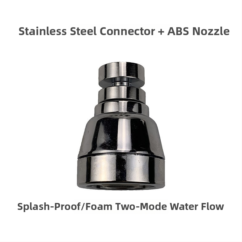 Filtračná hubica na kohútik, nerezová oceľ, univerzálne otáčajúci sa výstup s tromi úrovňami toku, kryt proti striekaniu a predĺženie