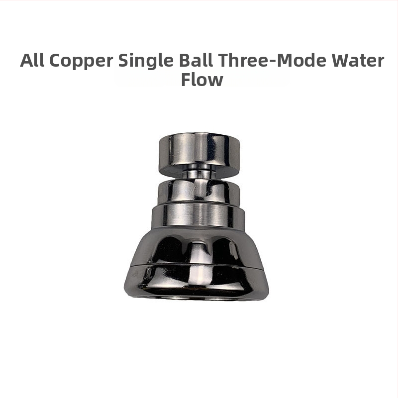 Filtračná hubica na kohútik, nerezová oceľ, univerzálne otáčajúci sa výstup s tromi úrovňami toku, kryt proti striekaniu a predĺženie