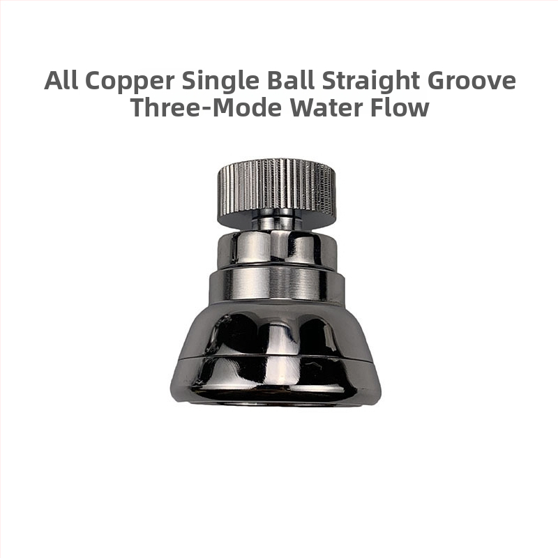 Filtračná hubica na kohútik, nerezová oceľ, univerzálne otáčajúci sa výstup s tromi úrovňami toku, kryt proti striekaniu a predĺženie