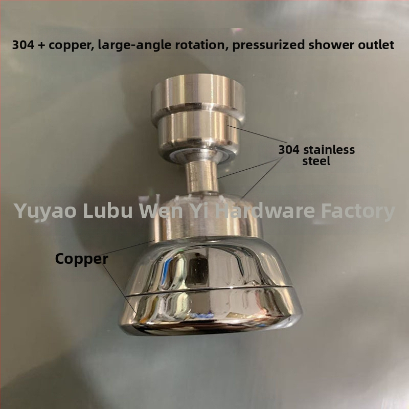 Filtračná hubica na kohútik, nerezová oceľ, univerzálne otáčajúci sa výstup s tromi úrovňami toku, kryt proti striekaniu a predĺženie