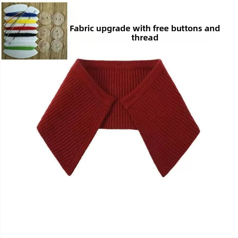 Shatongman Gyerekeknek Levehető Ríbben Négyzet Gallér Tollas Díszítéssel, Koreai Stílusú Nagy Gallér, Meleg, Foltmentes, Poliészter Külső és Poliészter Belső, 2025 Tavasz