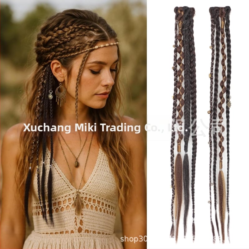 Extensii de păr împletite, marca Aisi, model Bz, sârmă rezistentă la temperatură, păr drept, procesare mecanică