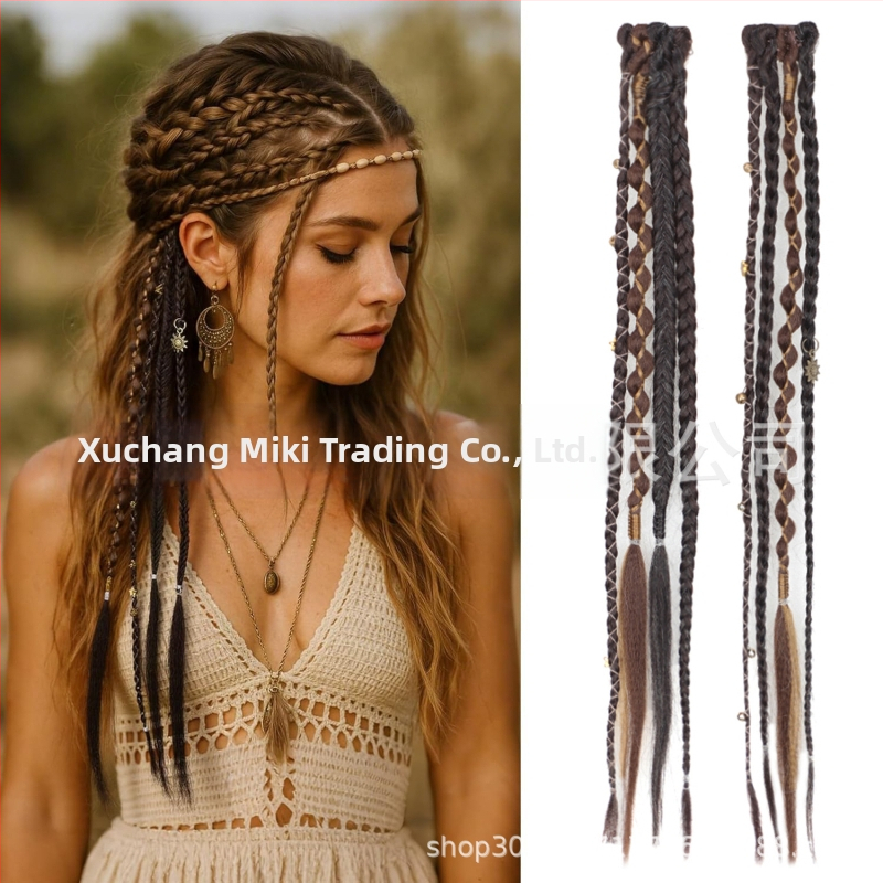 Extensii de păr împletite, marca Aisi, model Bz, sârmă rezistentă la temperatură, păr drept, procesare mecanică