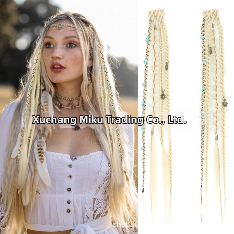 Extensii de păr împletite, marca Aisi, model Bz, sârmă rezistentă la temperatură, păr drept, procesare mecanică