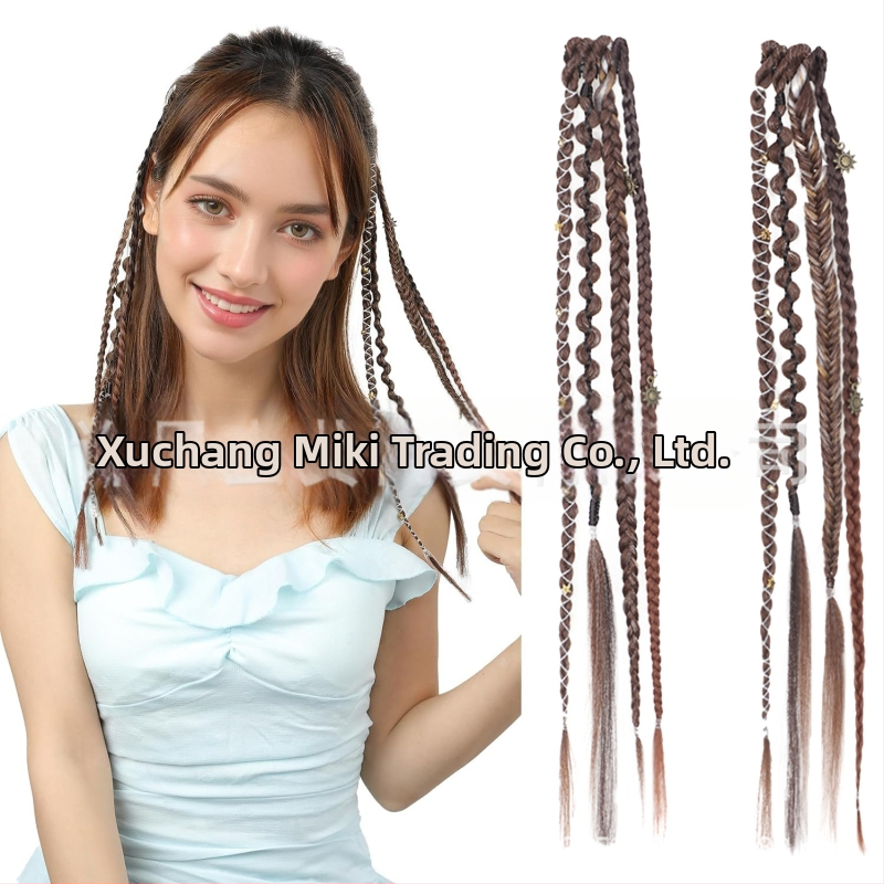 Extensii de păr împletite, marca Aisi, model Bz, sârmă rezistentă la temperatură, păr drept, procesare mecanică