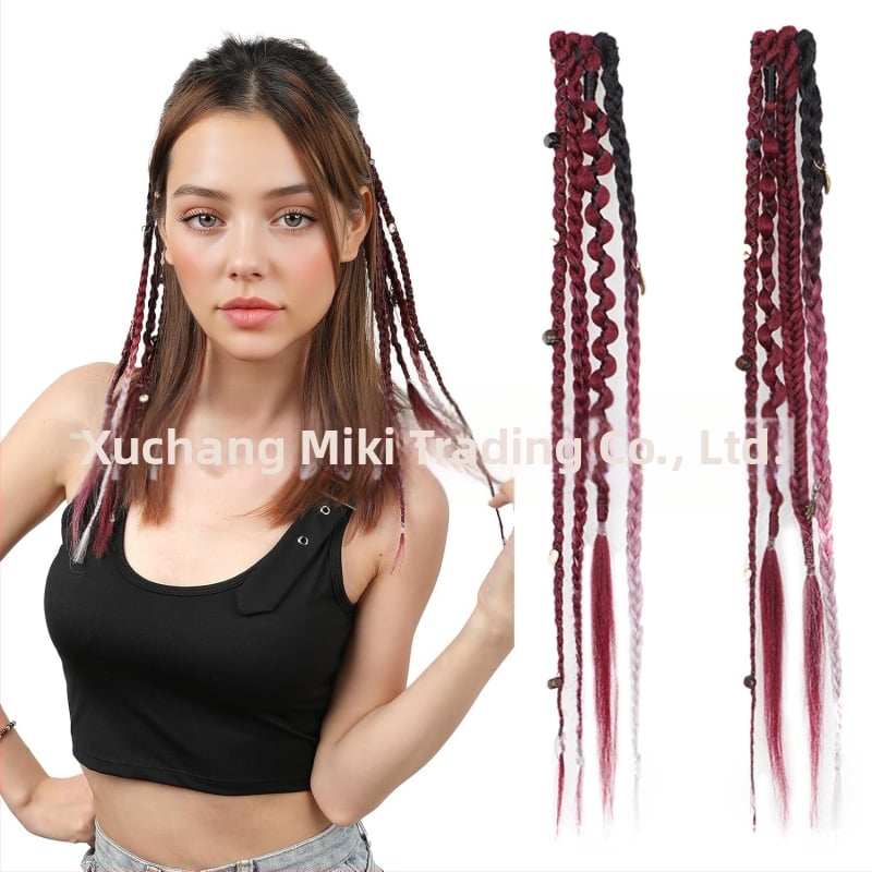 Extensii de păr împletite, marca Aisi, model Bz, sârmă rezistentă la temperatură, păr drept, procesare mecanică