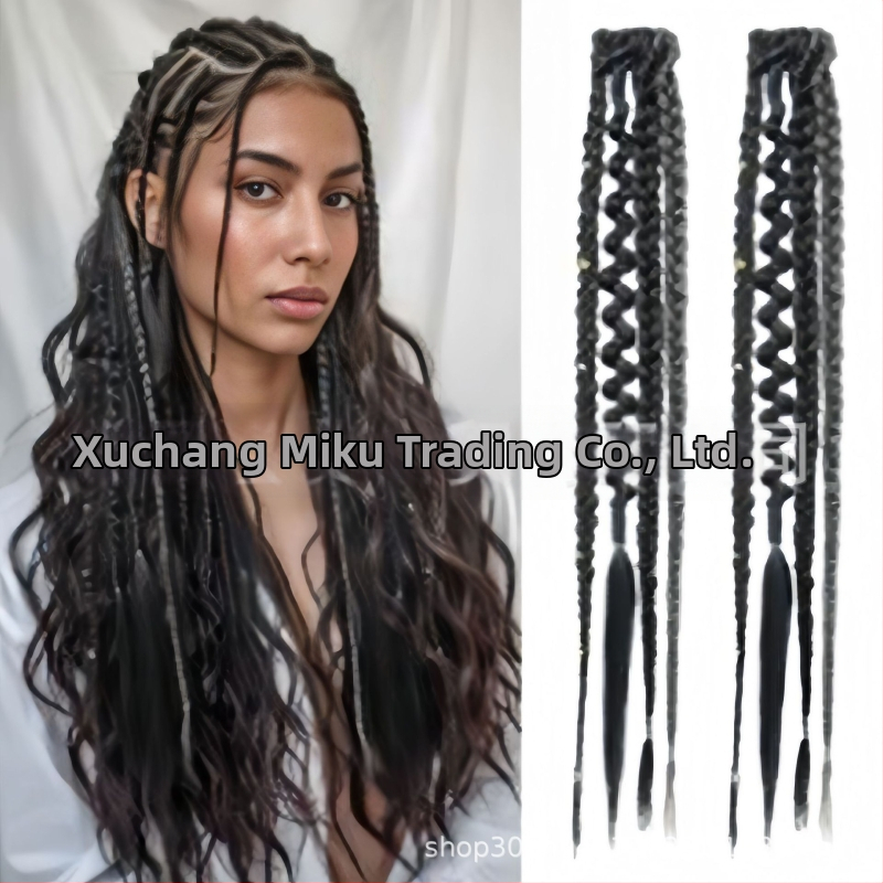 Extensii de păr împletite, marca Aisi, model Bz, sârmă rezistentă la temperatură, păr drept, procesare mecanică