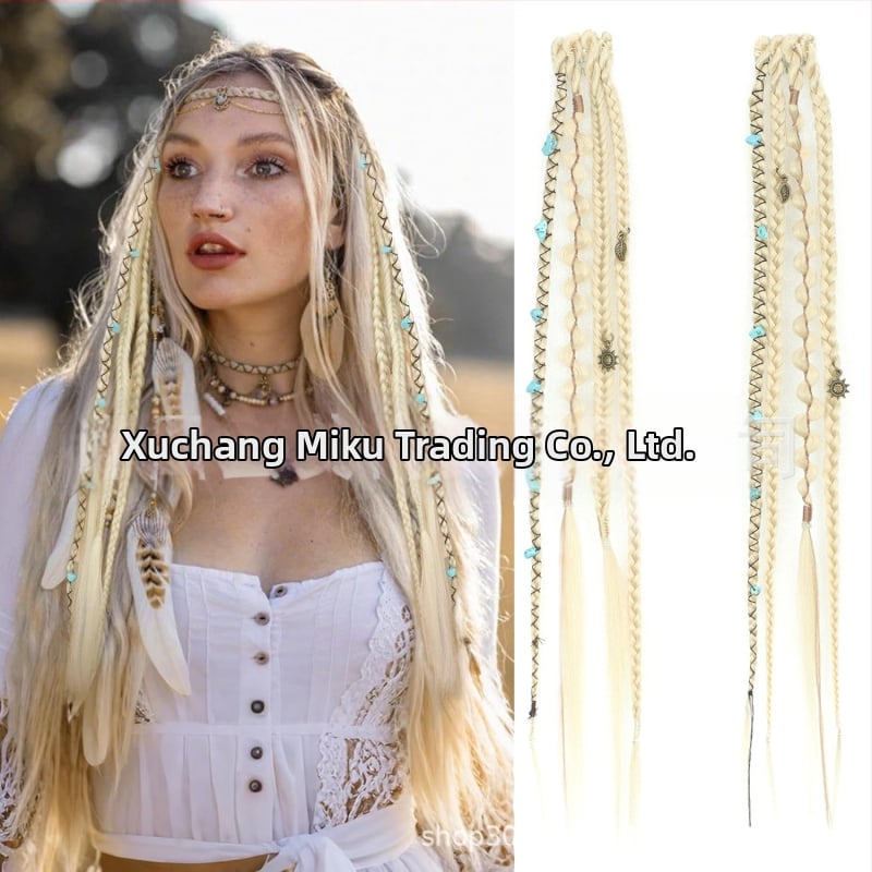 Extensii de păr împletite, marca Aisi, model Bz, sârmă rezistentă la temperatură, păr drept, procesare mecanică