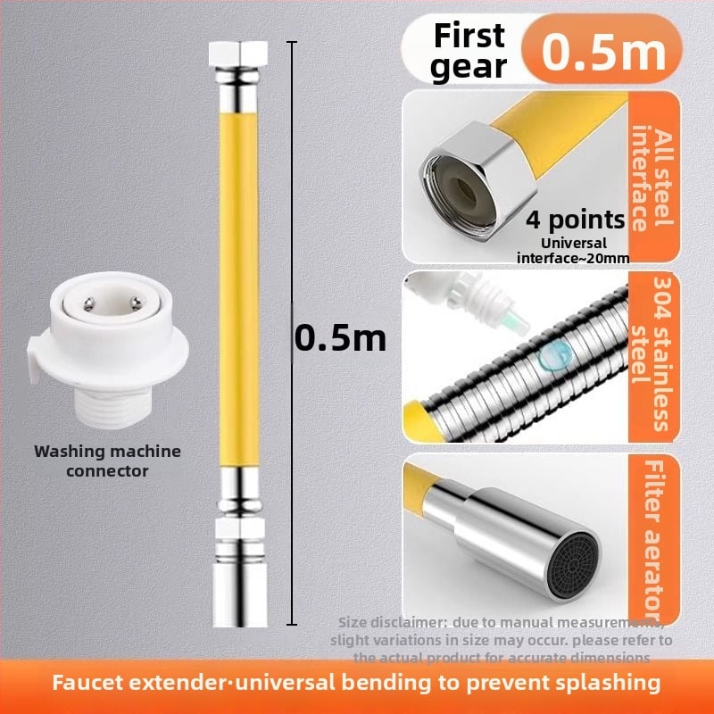 Rozšírenie batériového kohútika do kúpeľne, nerezová oceľ, rýchle zapojenie, elektroplating povrchová úprava, ovládanie jednou alebo dvoma rukami, 0–100°C