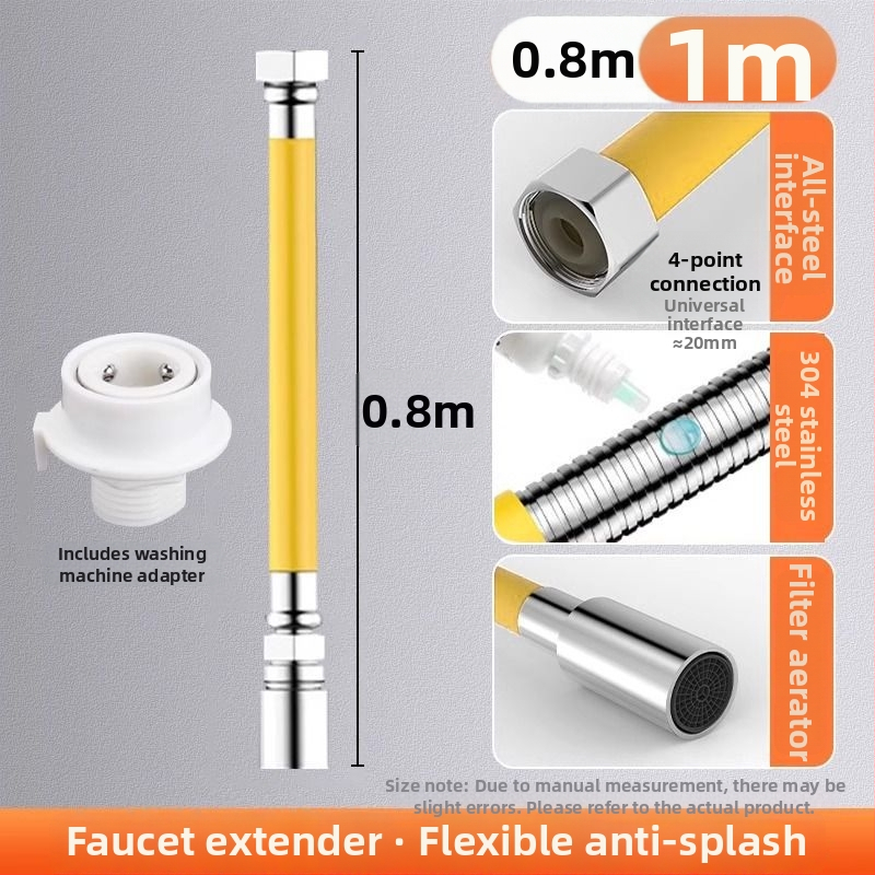 Rozšírenie batériového kohútika do kúpeľne, nerezová oceľ, rýchle zapojenie, elektroplating povrchová úprava, ovládanie jednou alebo dvoma rukami, 0–100°C