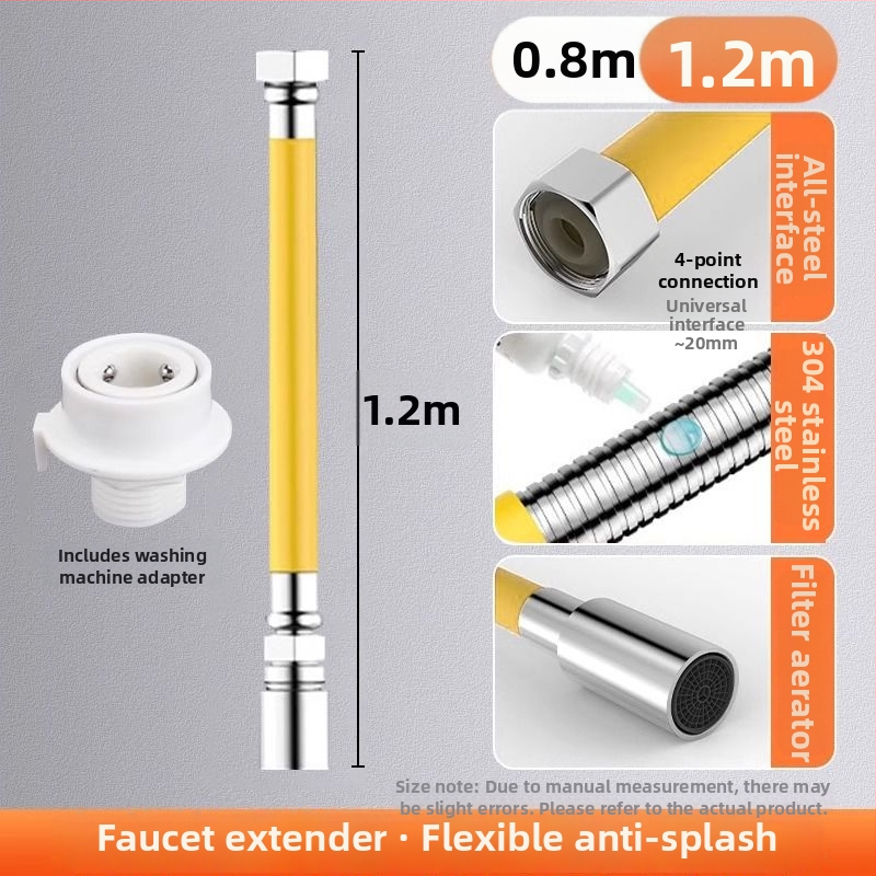 Rozšírenie batériového kohútika do kúpeľne, nerezová oceľ, rýchle zapojenie, elektroplating povrchová úprava, ovládanie jednou alebo dvoma rukami, 0–100°C