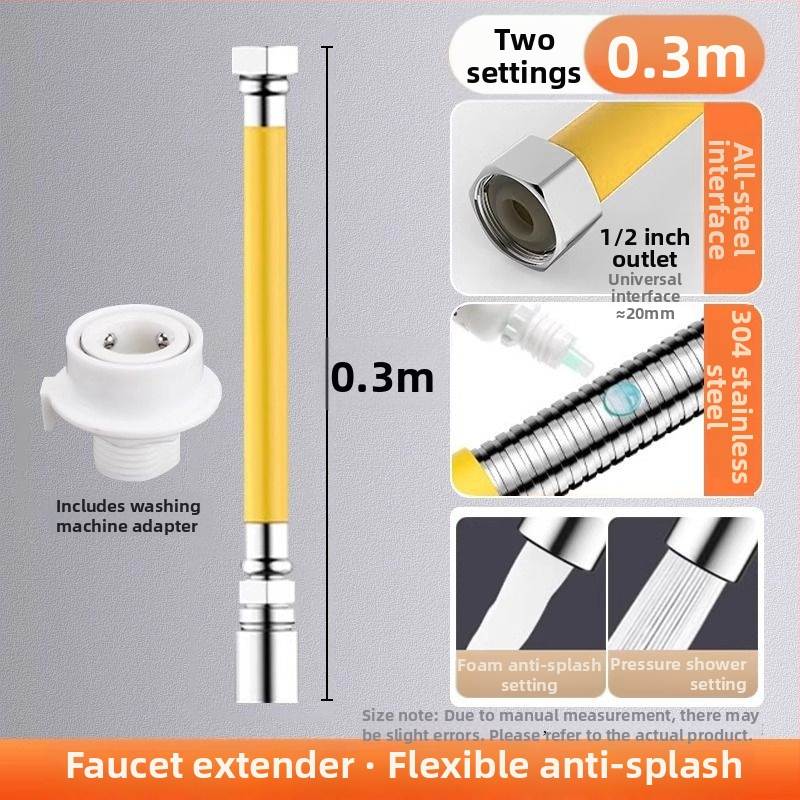 Rozšírenie batériového kohútika do kúpeľne, nerezová oceľ, rýchle zapojenie, elektroplating povrchová úprava, ovládanie jednou alebo dvoma rukami, 0–100°C