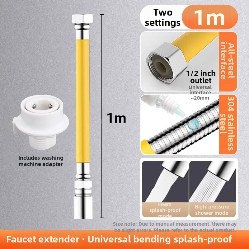 Rozšírenie batériového kohútika do kúpeľne, nerezová oceľ, rýchle zapojenie, elektroplating povrchová úprava, ovládanie jednou alebo dvoma rukami, 0–100°C