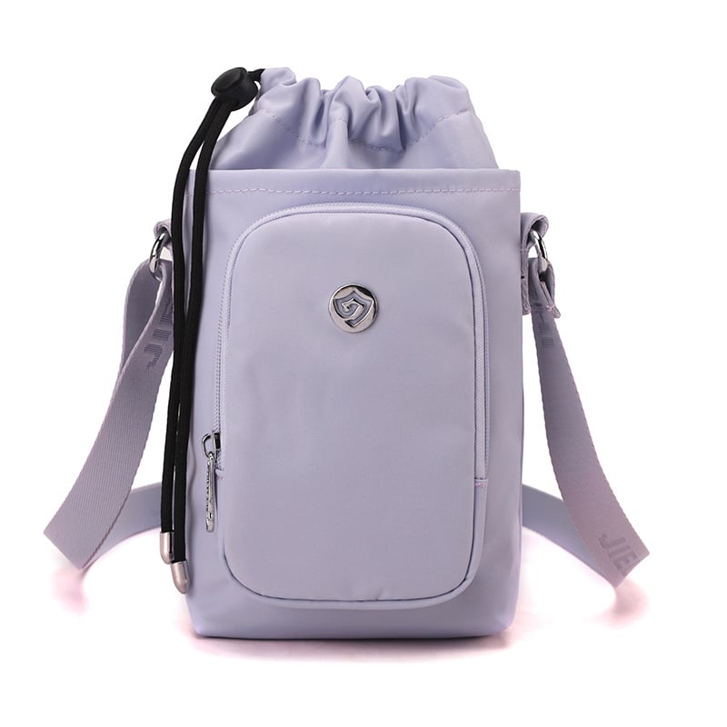 Μικρή τετράγωνη crossbody τσάντα (Νάιλον, Κλείσιμο με κορδόνι, Κατακόρυφος τετράγωνος σχήματος, Εσωτερική θήκη για κινητό, Με μία λουρί) – Άνοιξη 2025