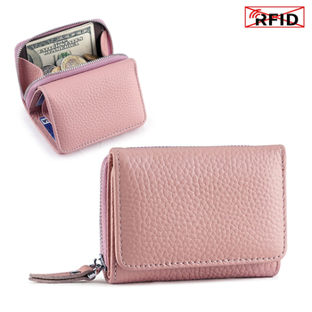 Portofel RFID - Piele naturală, primul strat de piele de vițel; stil urban simplu; model KB100; protecție RFID anti-fraudă