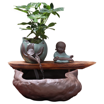 Kézzel készített kerámia Feng Shui kerék dísz – áramló víz, vagyonhoz vonzó, glazúrozott, új kínai stílus, Lotus márka