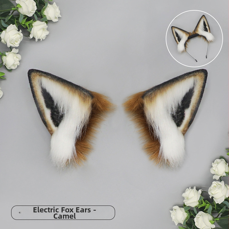 Лента за глава с котешки уши – плюшена материя, ръчна изработка, карикатурен стил, унисекс