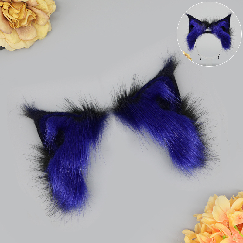 Лента за глава с котешки уши – плюшена материя, ръчна изработка, карикатурен стил, унисекс