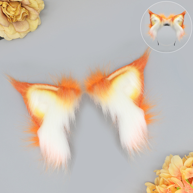 Лента за глава с котешки уши – плюшена материя, ръчна изработка, карикатурен стил, унисекс