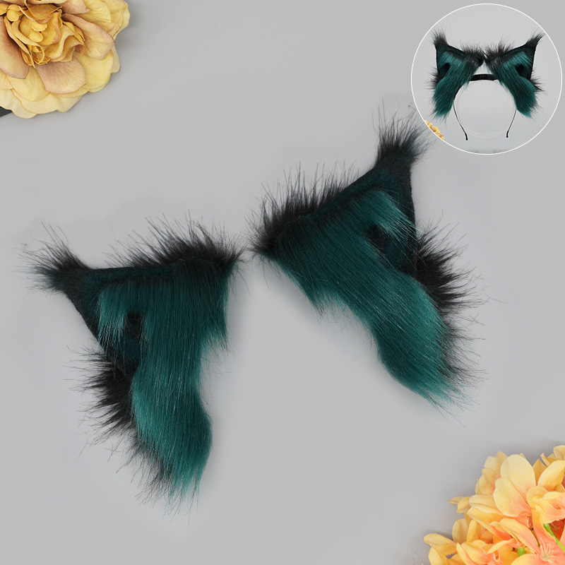 Лента за глава с котешки уши – плюшена материя, ръчна изработка, карикатурен стил, унисекс