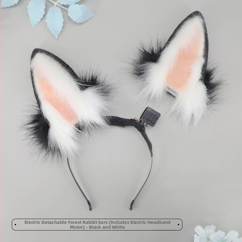 Лента за глава с котешки уши – плюшена материя, ръчна изработка, карикатурен стил, унисекс