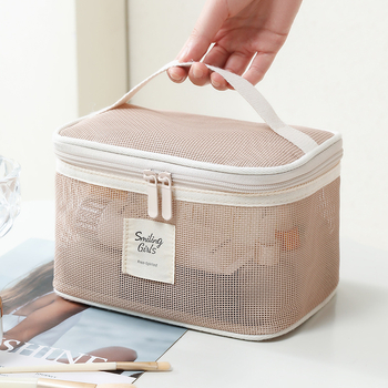 Maixing kozmetikai táska, Teslin anyag, kubikus alakú, légáteresztő, ultra könnyű, modell Tsl20250901