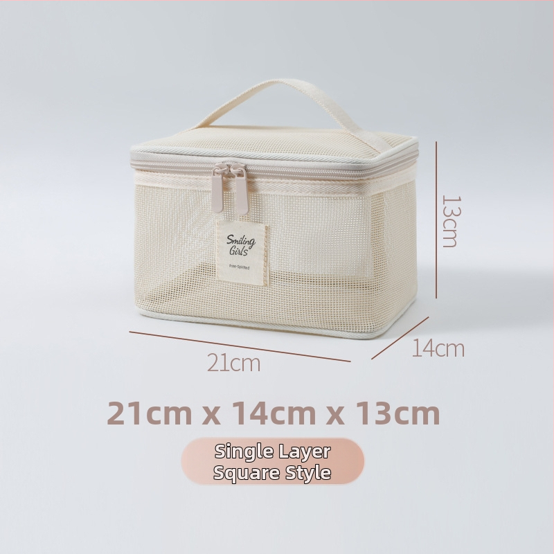 Maixing kozmetikai táska, Teslin anyag, kubikus alakú, légáteresztő, ultra könnyű, modell Tsl20250901