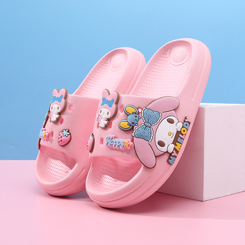 Детски EVA джапанки с карикатурен принт, противохлъзгаща се мека подметка, летни домашни обувки за деца на възраст 4–16 години