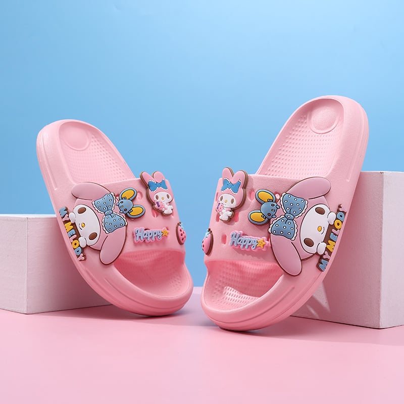 Детски EVA джапанки с карикатурен принт, противохлъзгаща се мека подметка, летни домашни обувки за деца на възраст 4–16 години