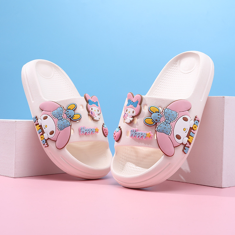 Детски EVA джапанки с карикатурен принт, противохлъзгаща се мека подметка, летни домашни обувки за деца на възраст 4–16 години