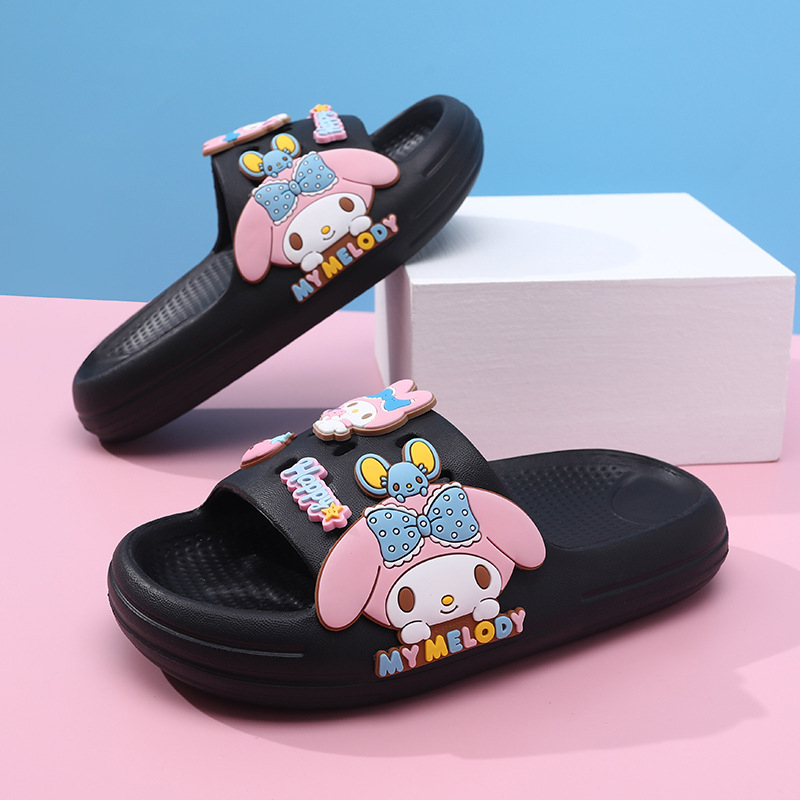 Детски EVA джапанки с карикатурен принт, противохлъзгаща се мека подметка, летни домашни обувки за деца на възраст 4–16 години