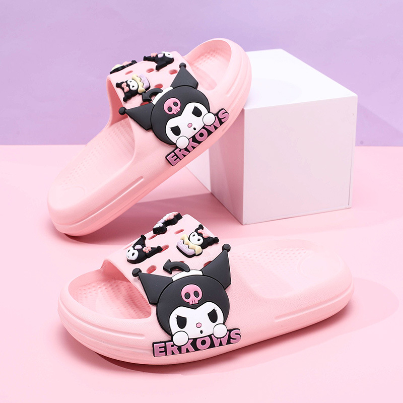 Детски EVA джапанки с карикатурен принт, противохлъзгаща се мека подметка, летни домашни обувки за деца на възраст 4–16 години