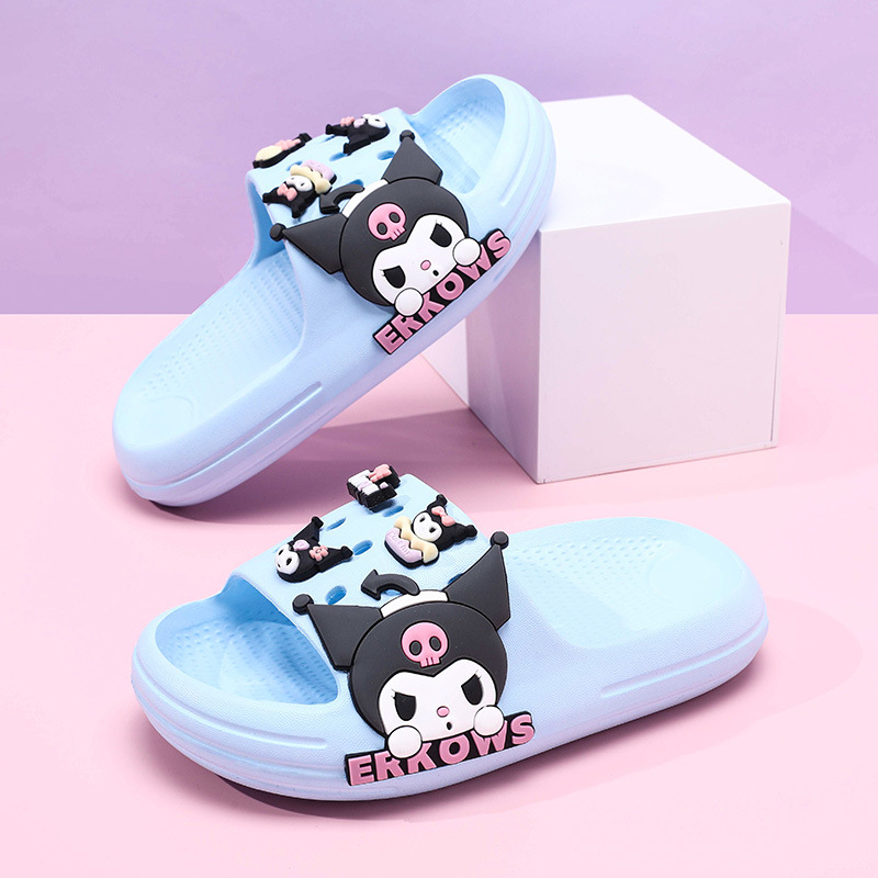 Детски EVA джапанки с карикатурен принт, противохлъзгаща се мека подметка, летни домашни обувки за деца на възраст 4–16 години