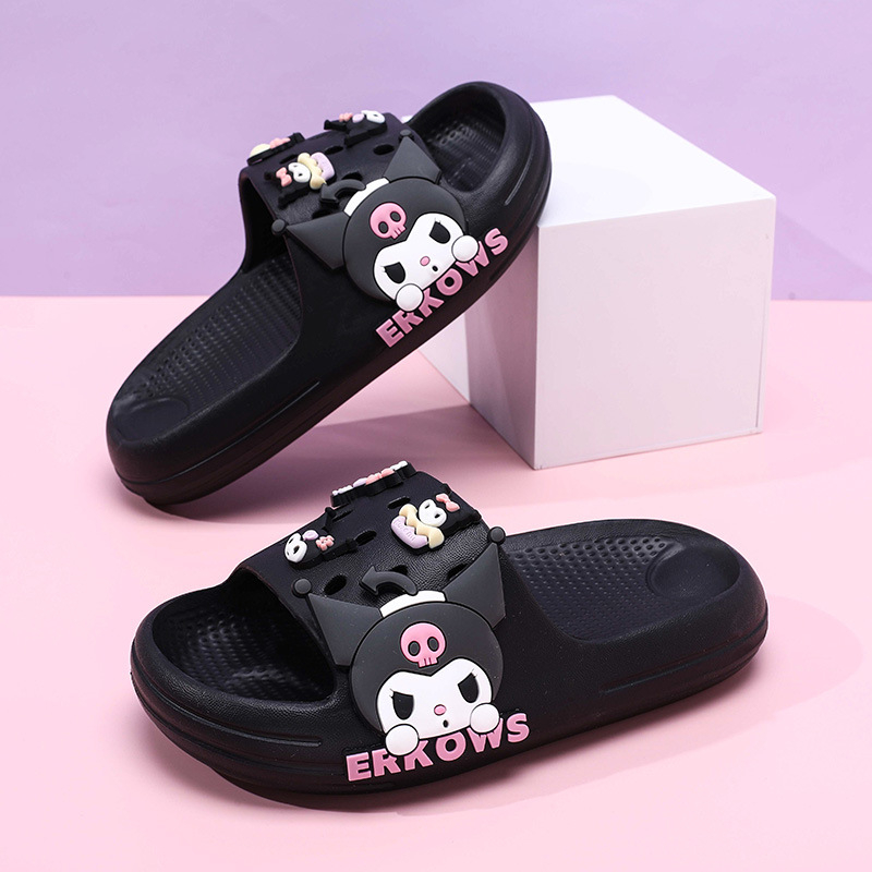 Детски EVA джапанки с карикатурен принт, противохлъзгаща се мека подметка, летни домашни обувки за деца на възраст 4–16 години