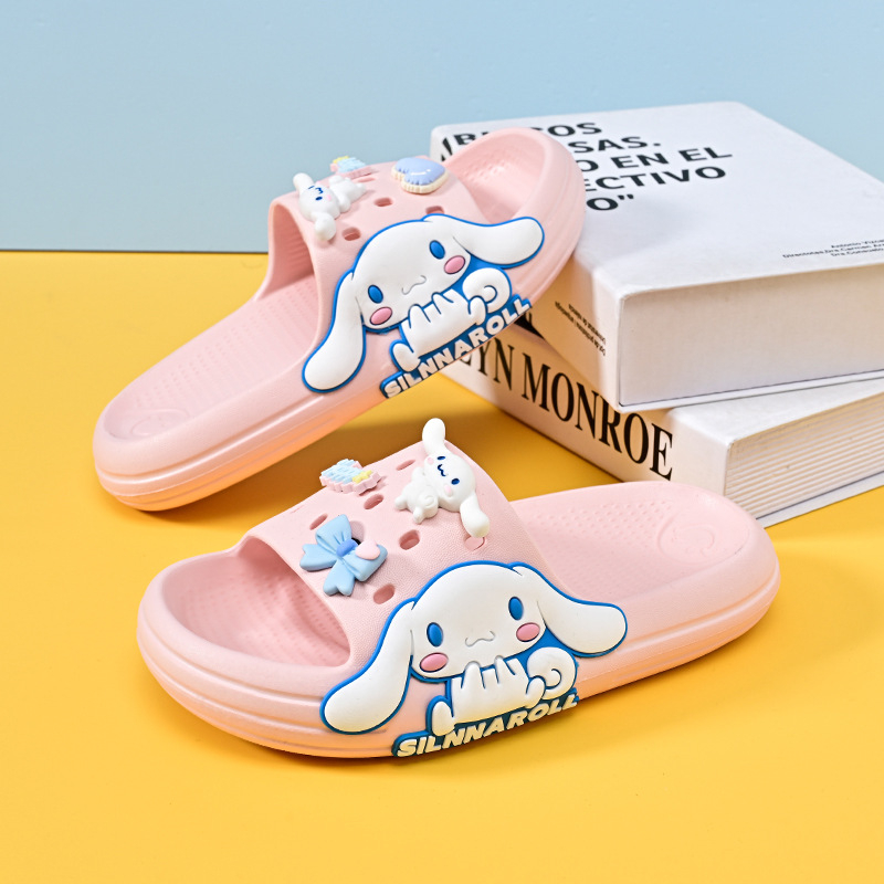 Детски EVA джапанки с карикатурен принт, противохлъзгаща се мека подметка, летни домашни обувки за деца на възраст 4–16 години
