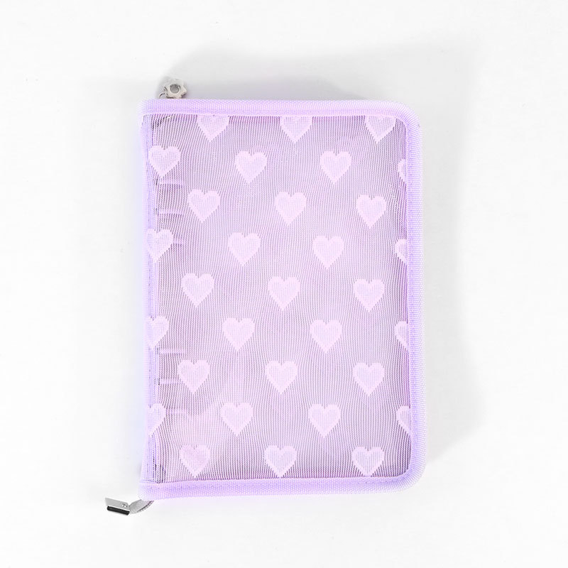 Λευκώματα με φύλλα χαλαρά, διαφανές PVC εξώφυλλο σε σχήμα καρδιάς, σύνδεση με 3 οπές