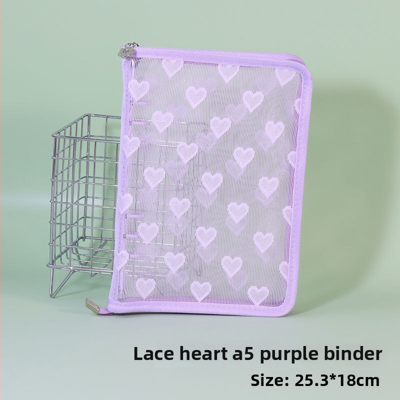 Λευκώματα με φύλλα χαλαρά, διαφανές PVC εξώφυλλο σε σχήμα καρδιάς, σύνδεση με 3 οπές